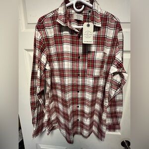 Jack & Jones White and Red Plaid Casual Shirt